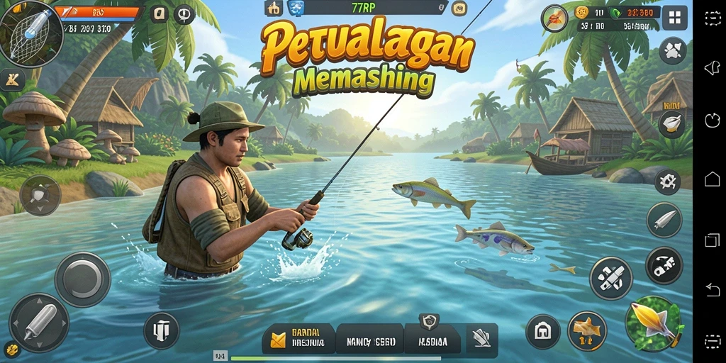 Tampilan gameplay memancing yang seru dan interaktif di 77RP.