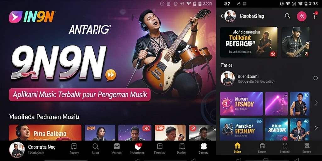 Gameplay seru 9N9N dengan fitur musik interaktif.