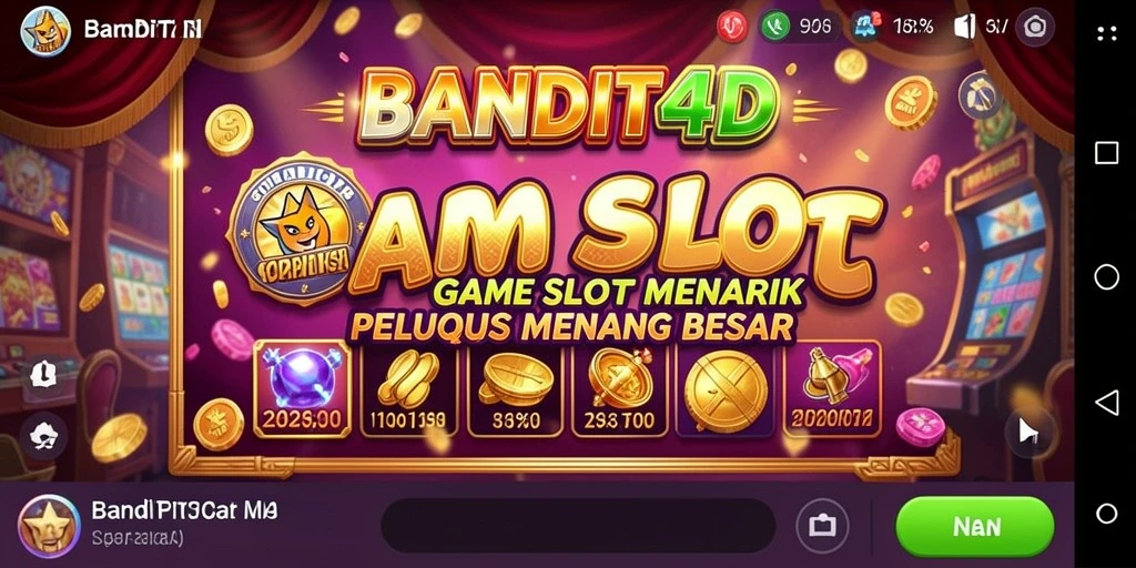 Tampilan menarik dari permainan Slot BANDIT4D yang mendebarkan.