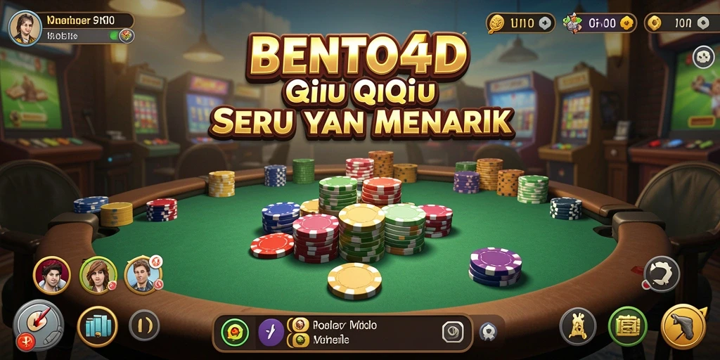Tampilan layar utama BENTO4D yang menunjukkan gameplay QiuQiu.