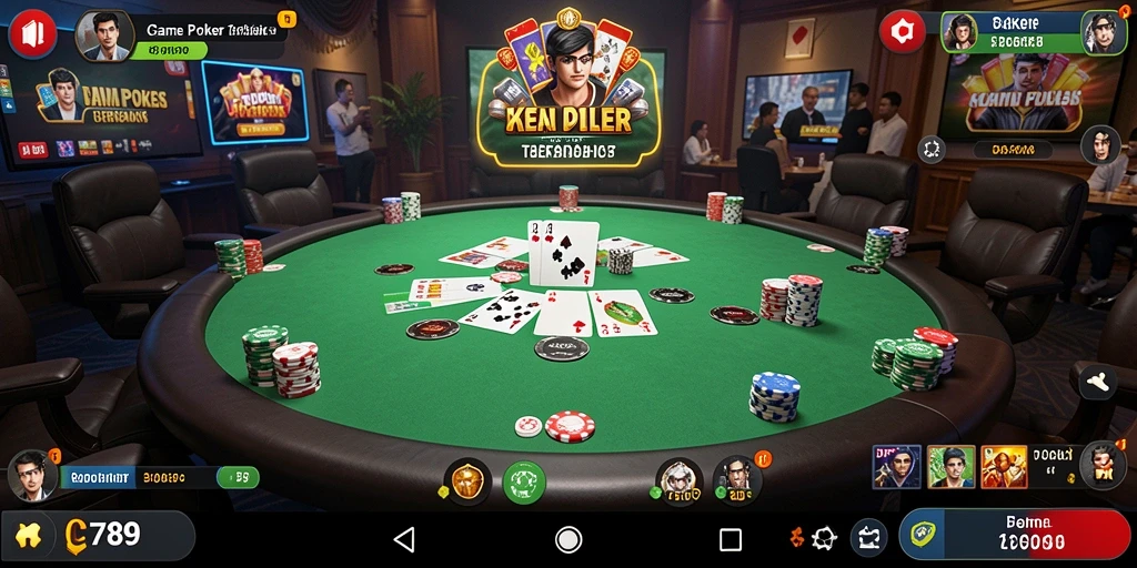 Tampilan utama C789 menampilkan suasana Poker yang seru dan kompetitif.