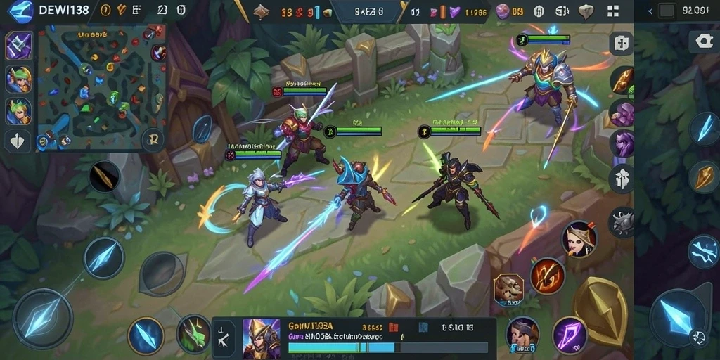 Tampilan gameplay MOBA DEWI138 yang seru dan penuh aksi.