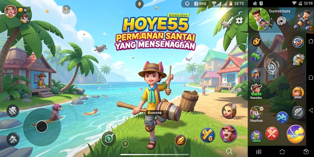 Screenshot menunjukkan gameplay santai yang menarik di HOYE55.
