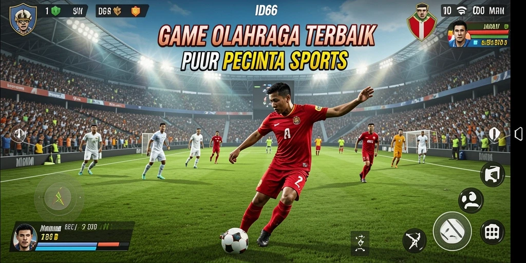 Tampilan utama ID66 menampilkan aksi olahraga yang seru dan kompetitif.