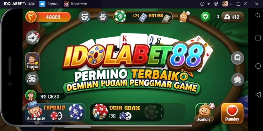 Screenshot gameplay utama IDOLABET88 menampilkan serunya permainan Domino.