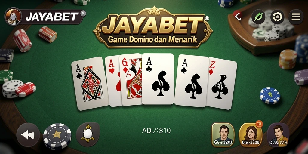Screenshot JAYABET menampilkan serunya permainan Domino.