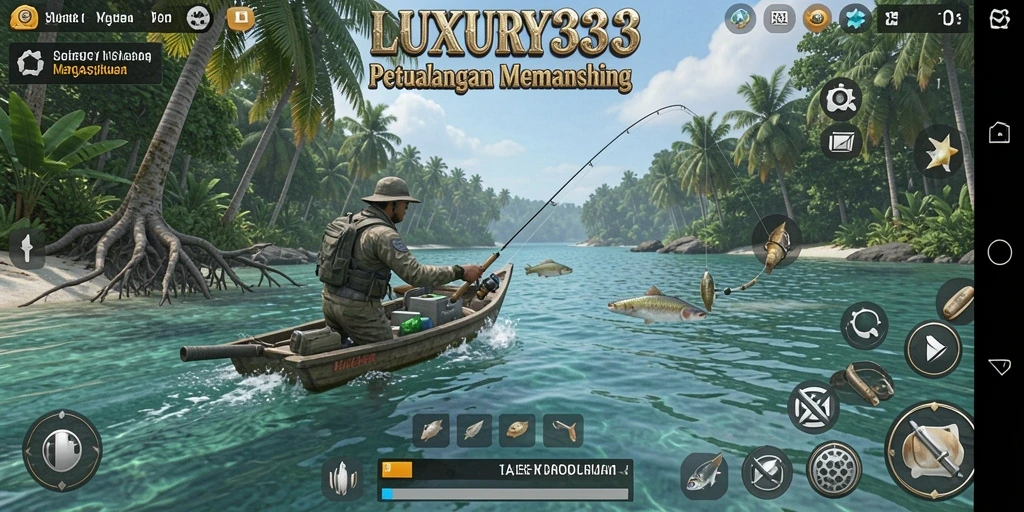 Tangkapan ikan yang megah dalam gameplay LUXURY333.