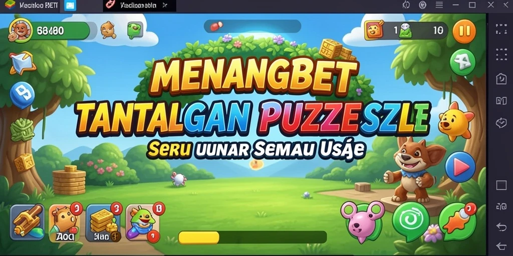 Screenshot MENANGBET menunjukkan gameplay Puzzle yang mendebarkan.