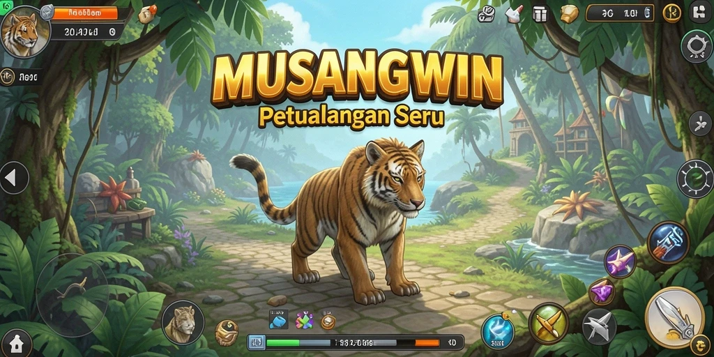 Tampilan gameplay seru dalam MUSANGWIN dengan strategi SLG.