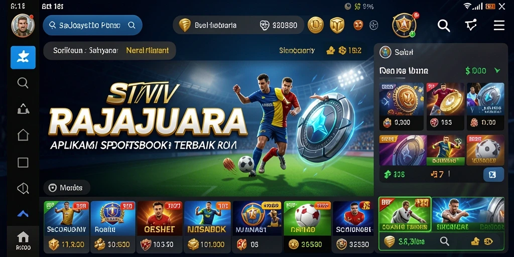 Tampilan utama RAJAJUARA menampilkan berbagai pilihan taruhan olahraga yang menarik.