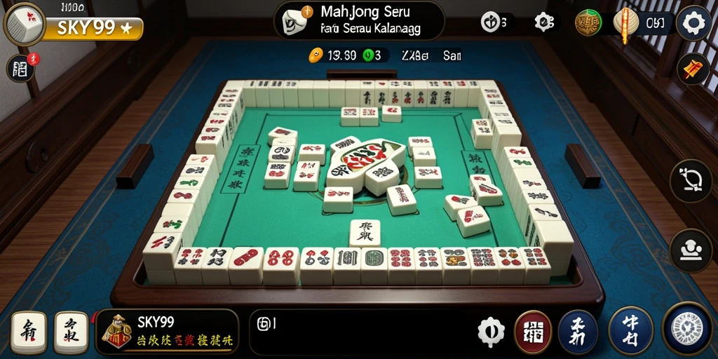 Tampilan Gameplay Menarik dalam Permainan Mahjong SKY99.
